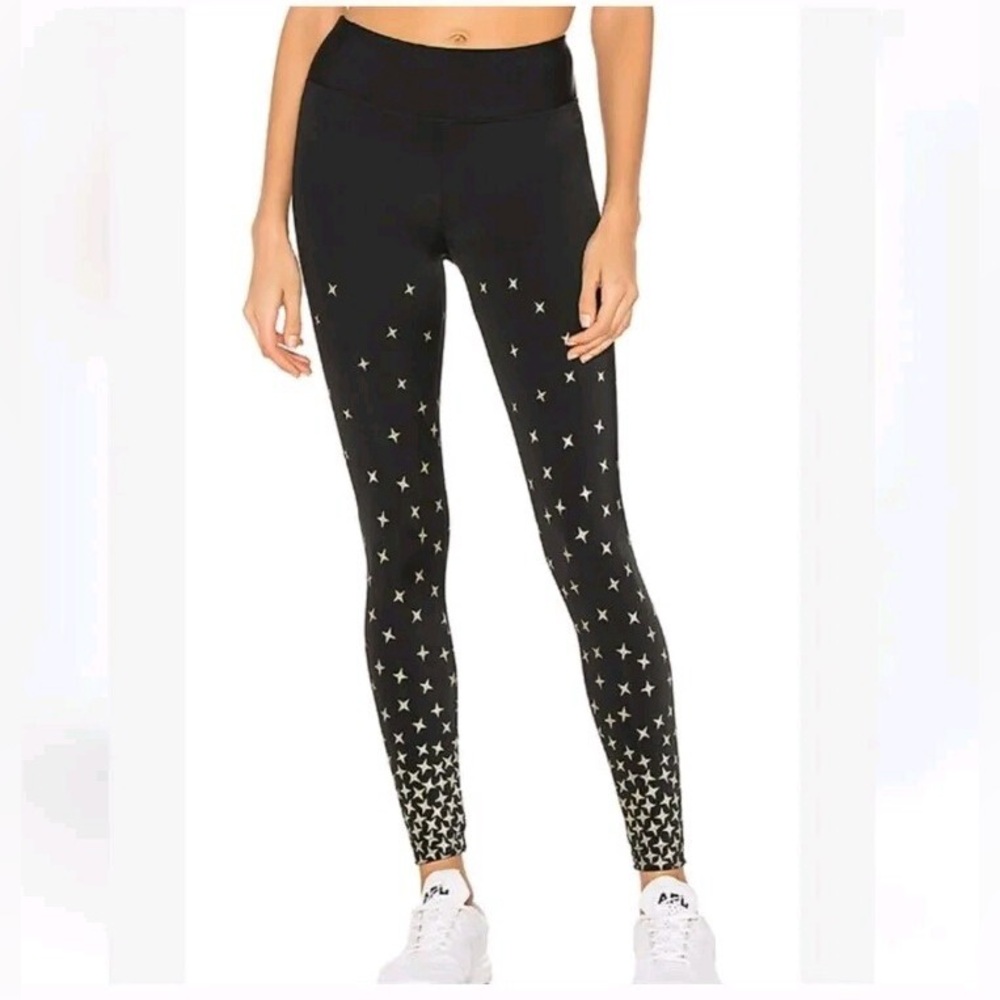 Koral Stellar Stylish Black and Gold Women's Leggings